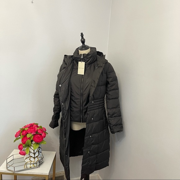 Cole Haan Hooded Quilted Coat New With Tag - Picture 7 of 14